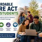 Affordable Care Act for Students – diverse college students exploring health insurance coverage with Simple Insured