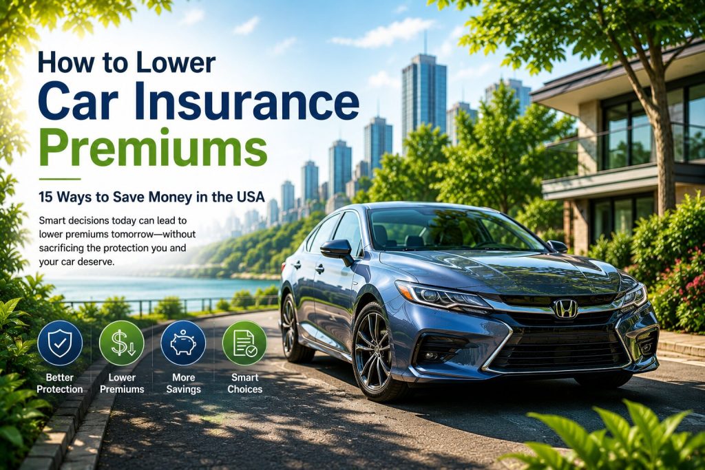 How to lower car insurance premiums with money-saving tips including comparing quotes, discounts, safe driving and affordable auto insurance coverage in the USA