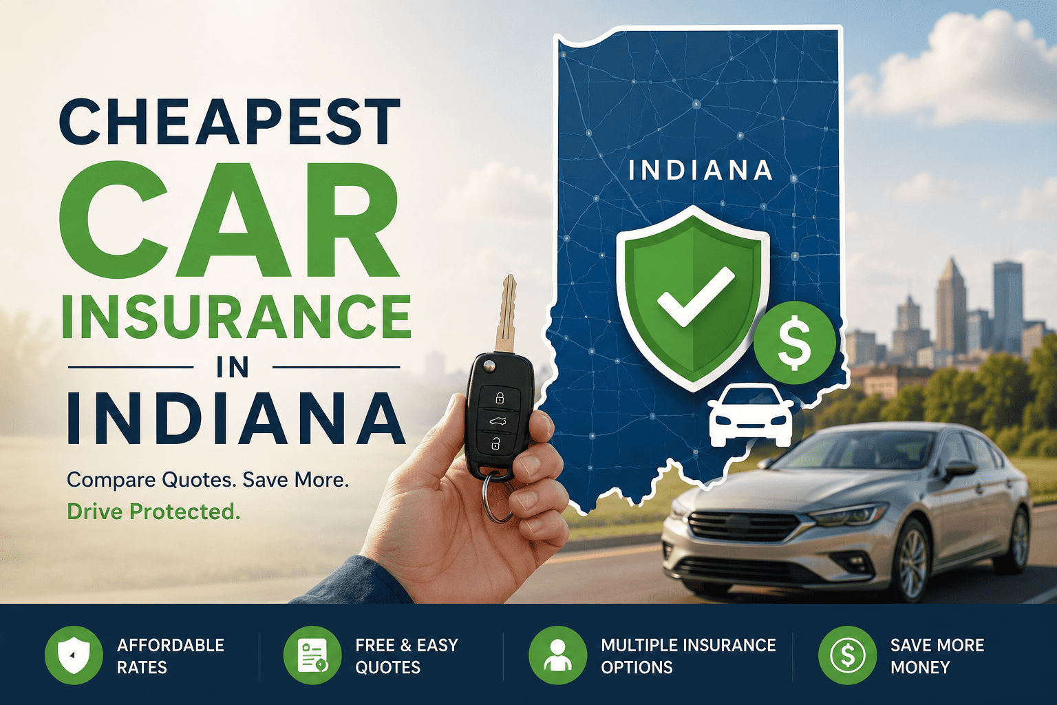 Cheapest Car Insurance in Indiana A Complete 2026 Guide by City, Coverage Type, and Company